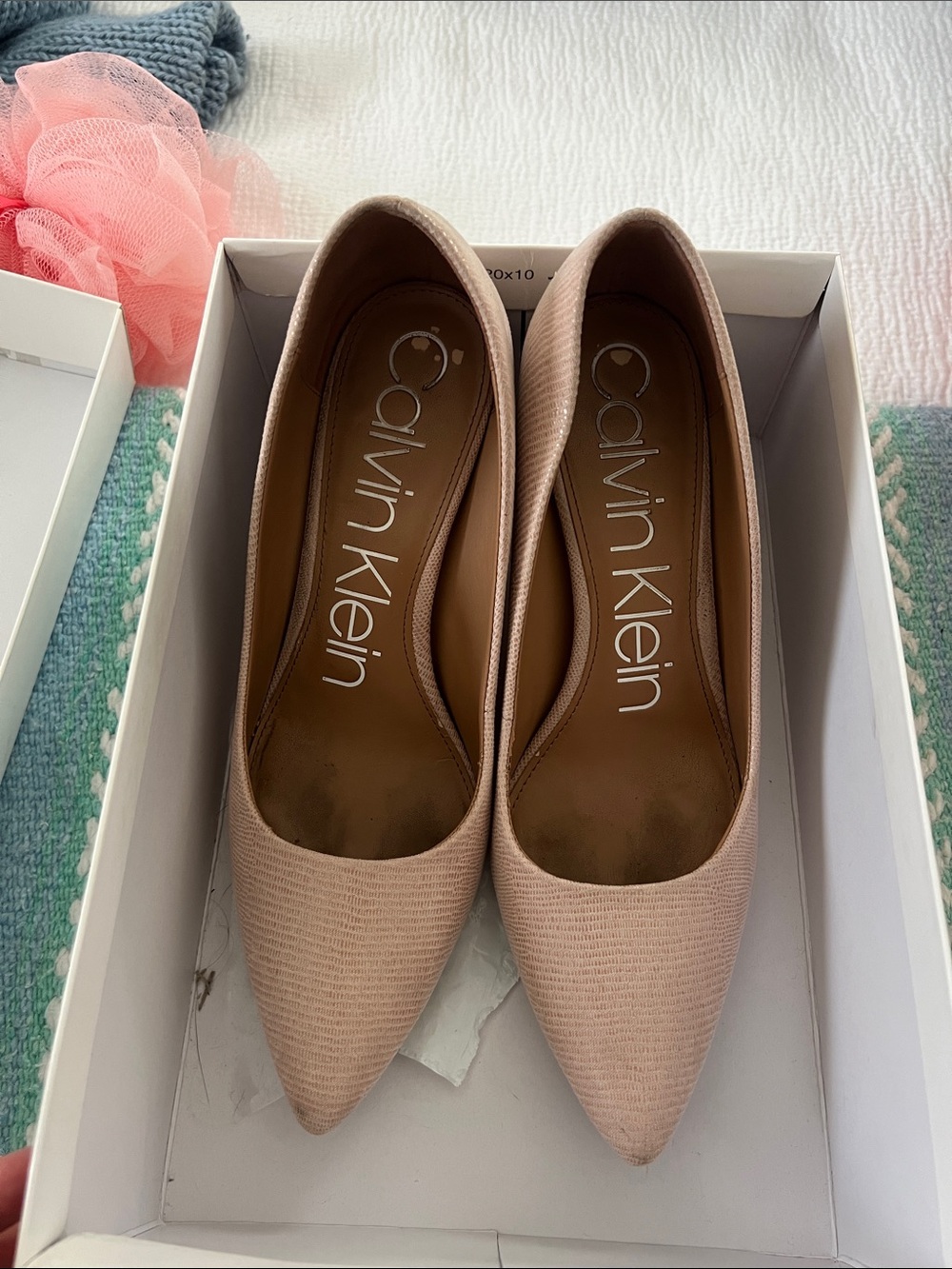 Calvin Klein Blush Pointed-Toe Pumps
